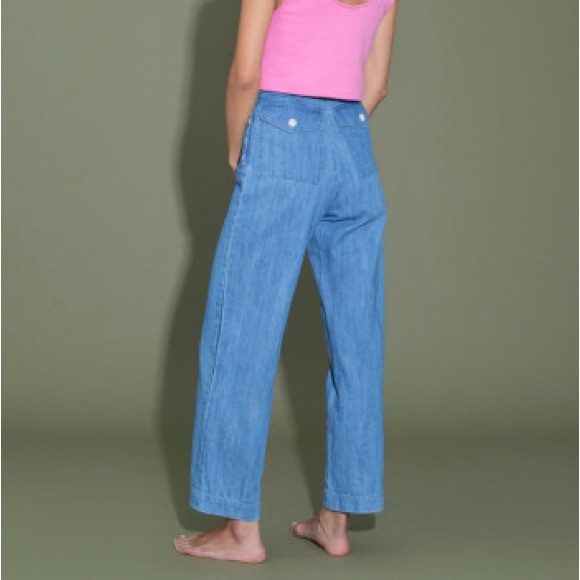 SOLD - Ilana Kohn Lindy Pants in Faded Denim - Picture 2 of 4